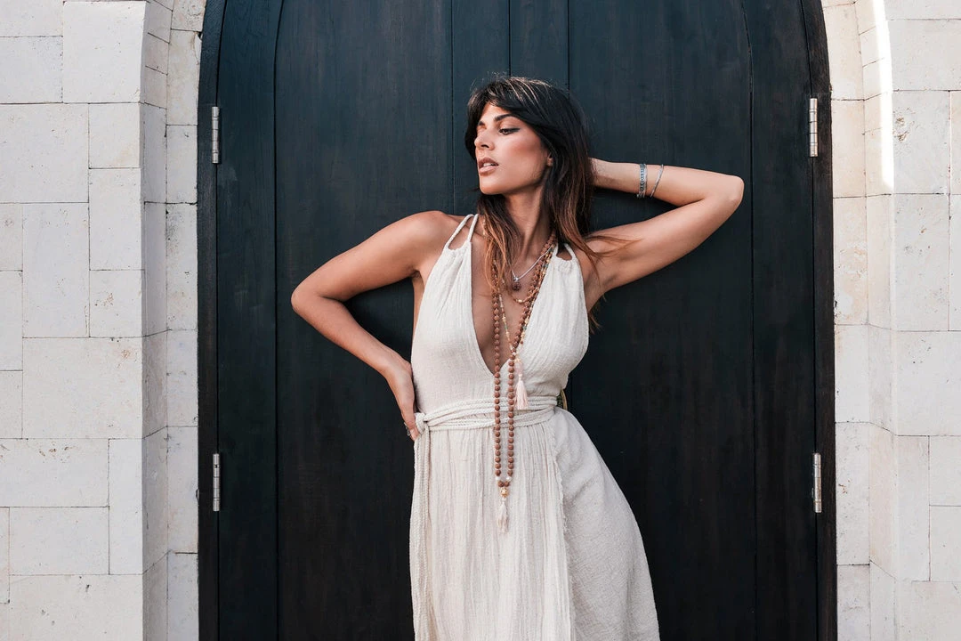 Eddie Limited Edition Off-White Boho Wedding Dress With Open Back