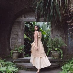 Stop List Organic Linen Wedding Dress