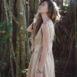 Stop List Organic Linen Wedding Dress