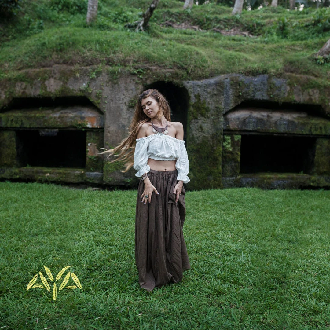 Stop List White Cotton Gypsy Boho Top Bohemian Wear Tops & Tunics