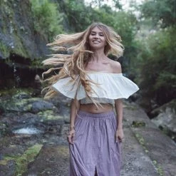 Eddie Tops & Tunics White Gypsy Wedding Off Shoulder Blouse Bolero