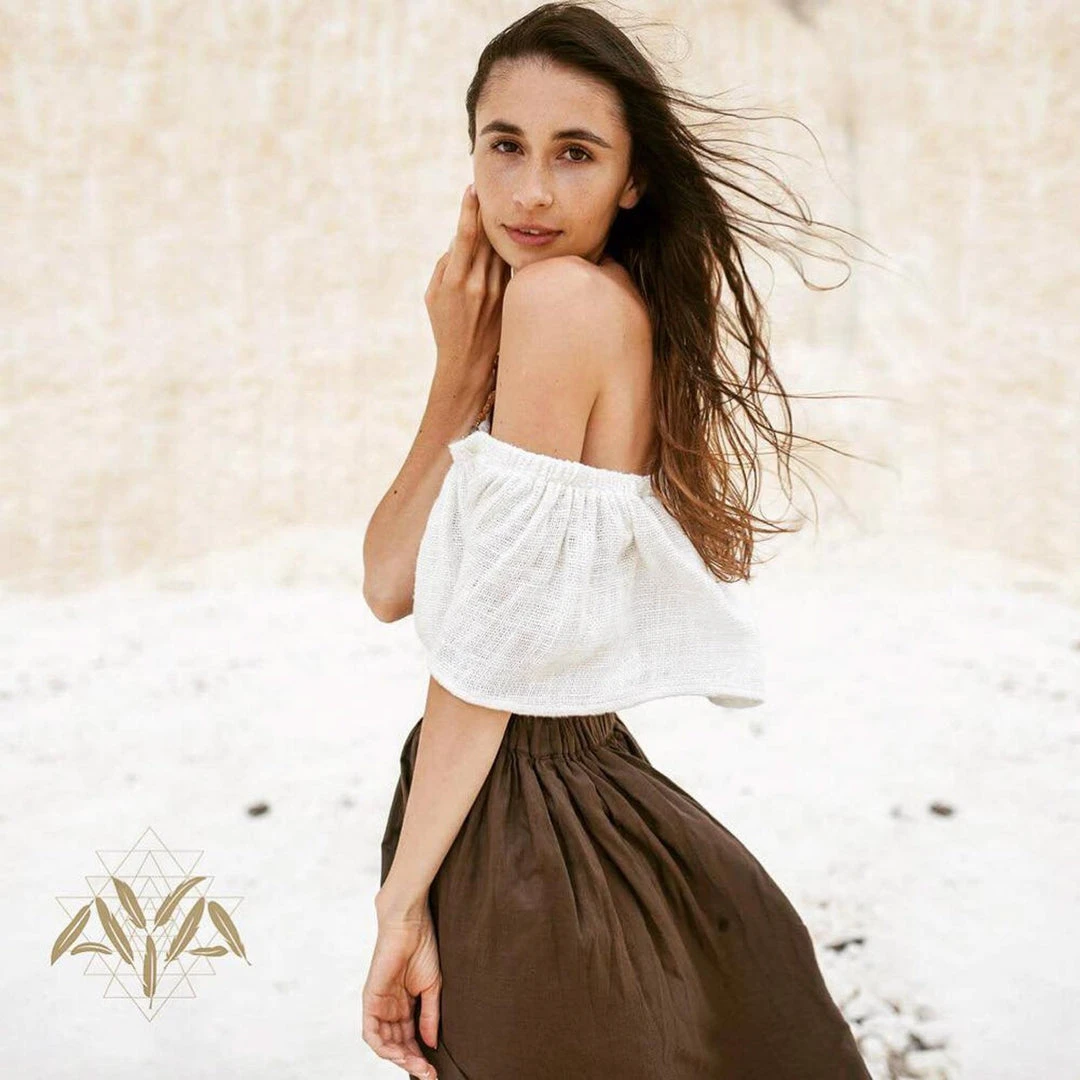 Eddie Tops & Tunics White Gypsy Wedding Off Shoulder Blouse Bolero