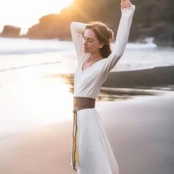 Stop List Boho Organic Bamboo Beach Wedding Dress