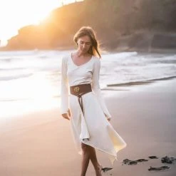 Stop List Boho Organic Bamboo Beach Wedding Dress