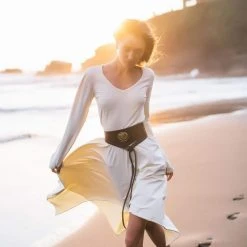 Stop List Boho Organic Bamboo Beach Wedding Dress