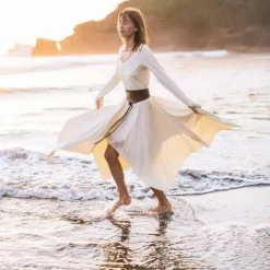 Stop List Boho Organic Bamboo Beach Wedding Dress