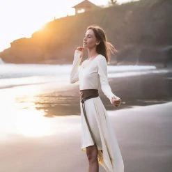 Stop List Boho Organic Bamboo Beach Wedding Dress