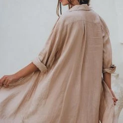 Eddie New Collection Oversized Shirt Women • Linen Shirt Women • Long Sleeve Buttoned Shirt