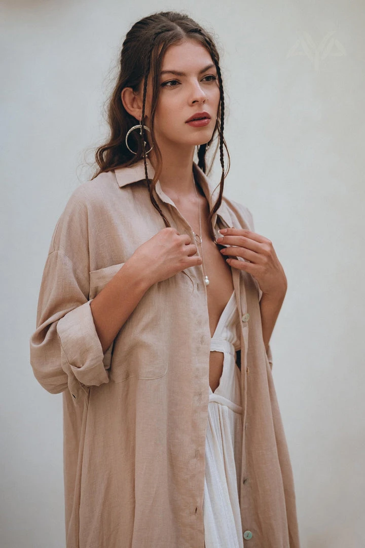 Eddie New Collection Oversized Shirt Women • Linen Shirt Women • Long Sleeve Buttoned Shirt 11 Eddie New Collection Oversized Shirt Women • Linen Shirt Women • Long Sleeve Buttoned Shirt