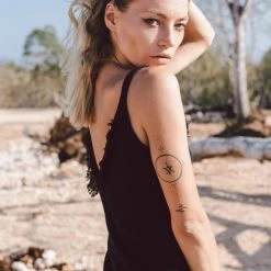 Stop List Black Slit Dress With Open Back, Simple Black Wedding Dress High Low Hem Organic Cotton Dresses