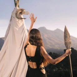 Eddie Black Evening Boho Bohemian Maxi Dress