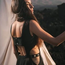 Eddie Black Evening Boho Bohemian Maxi Dress