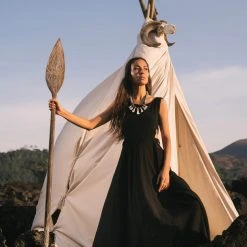 Eddie Black Evening Boho Bohemian Maxi Dress