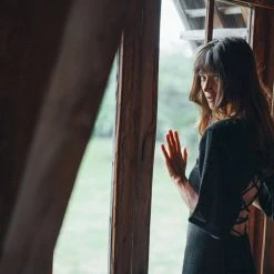 Eddie Organic Cotton Dresses Black Boho Dress With Open Back • Organic Cotton Dress