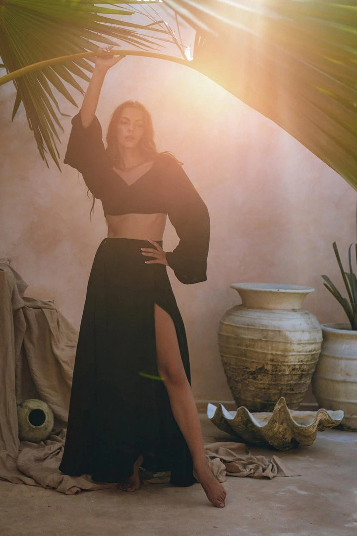 Eddie New Collection Black Summer Open Belly Top And Skirt • Black Tank Top And Maxi Skirt 12 Eddie New Collection Black Summer Open Belly Top And Skirt • Black Tank Top And Maxi Skirt