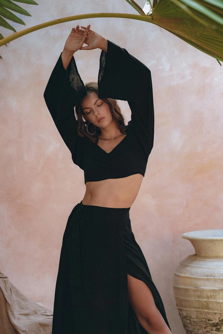 Eddie New Collection Black Summer Open Belly Top And Skirt • Black Tank Top And Maxi Skirt 7 Eddie New Collection Black Summer Open Belly Top And Skirt • Black Tank Top And Maxi Skirt