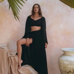 Eddie New Collection Black Summer Open Belly Top And Skirt • Black Tank Top And Maxi Skirt 18 Eddie New Collection Black Summer Open Belly Top And Skirt • Black Tank Top And Maxi Skirt