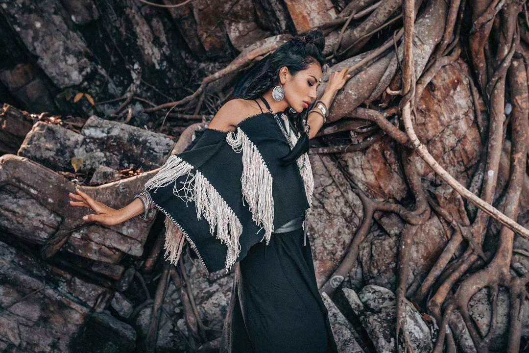 Jimmy Limited Edition Black Boho Top • Bohemian Top With Tassels