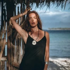 Eddie Black Boho Dress • Goddess Dress • Bohemian Tribal Dress • Long Maxi Slip Dress Organic Cotton Dresses