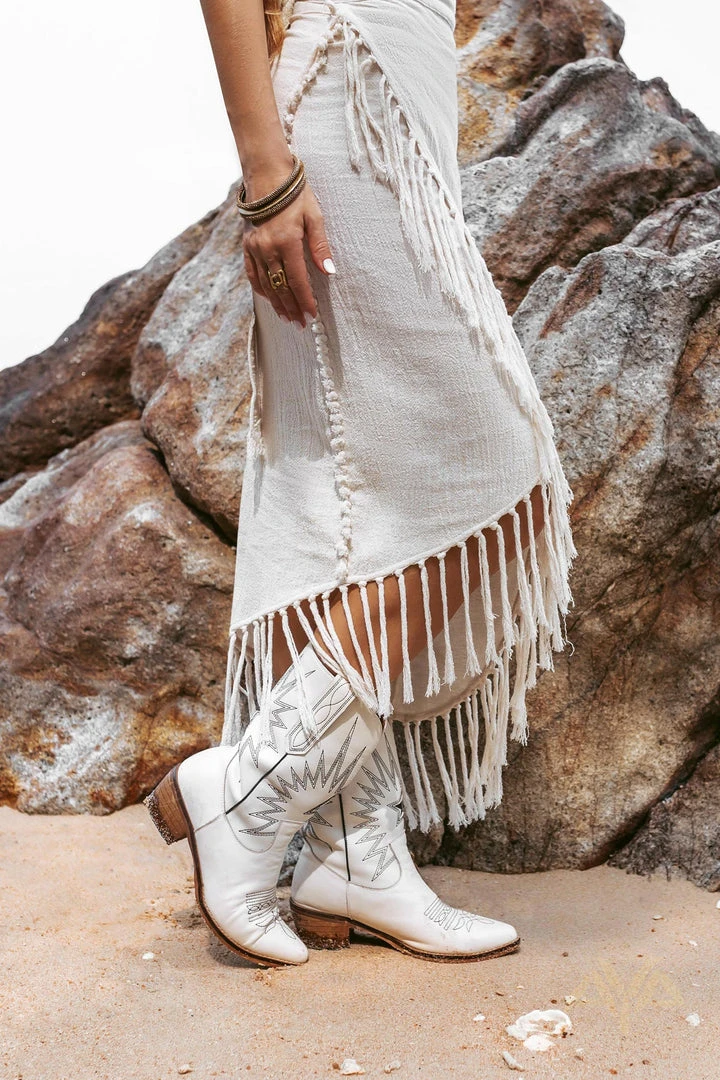 Jimmy Off-White Wrap Maxi Skirt • Hand Knit High Low Cotton Skirt New Collection 3 Jimmy Off-White Wrap Maxi Skirt • Hand Knit High Low Cotton Skirt New Collection