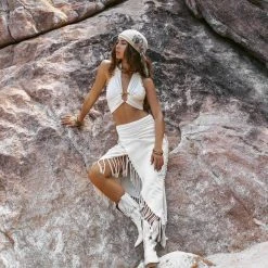 Jimmy Off-White Wrap Maxi Skirt • Hand Knit High Low Cotton Skirt New Collection 17 Jimmy Off-White Wrap Maxi Skirt • Hand Knit High Low Cotton Skirt New Collection