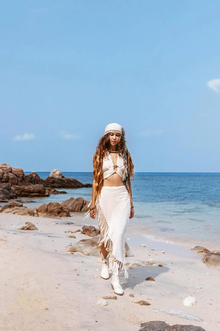 Jimmy Off-White Wrap Maxi Skirt • Hand Knit High Low Cotton Skirt New Collection 11 Jimmy Off-White Wrap Maxi Skirt • Hand Knit High Low Cotton Skirt New Collection