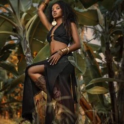 Agus Wrap Maxi Skirt • Handmade Boho Long Skirt • Long Cotton Skirt