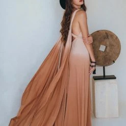 Jimmy Boho Macrame Bridesmaid Dress • Dusty Pink Multiway Dress • Goddess Dress