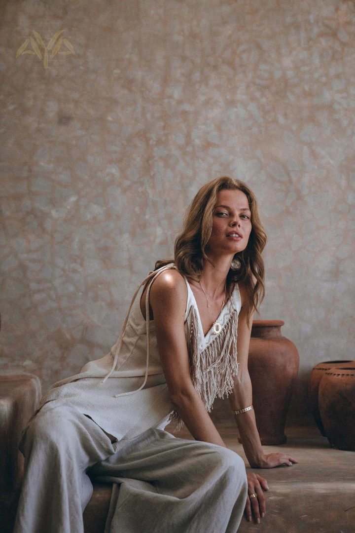 Jimmy Hand Loomed Cotton Blouse With Hand Embroidery • Bohemian Top Limited Edition 6 Jimmy Hand Loomed Cotton Blouse With Hand Embroidery • Bohemian Top Limited Edition