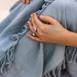 Jimmy New Collection Sky Blue Tassel Dress • Organic Raw Cotton Bridesmaid Dress