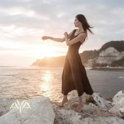 Stop List Brown Organic Cotton Long Maxi Bridesmaid Dress