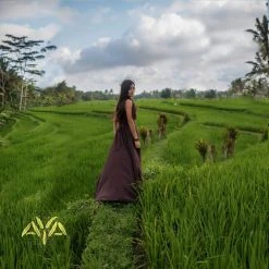 Stop List Brown Organic Cotton Long Maxi Bridesmaid Dress "Madre Tierra" Organic Cotton Dresses