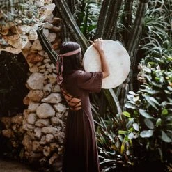 Eddie Brown Organic Cotton Boho Dress With Half Sleeves