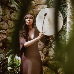 Eddie Brown Organic Cotton Boho Dress With Half Sleeves