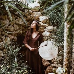 Eddie Brown Organic Cotton Boho Dress With Half Sleeves