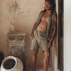 AYA Sacred Wear Dark Green Hand Embroidered Vest For Men On Sale