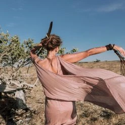 Stop List Dusty Pink Cotton Boho Convertible Evening Dress