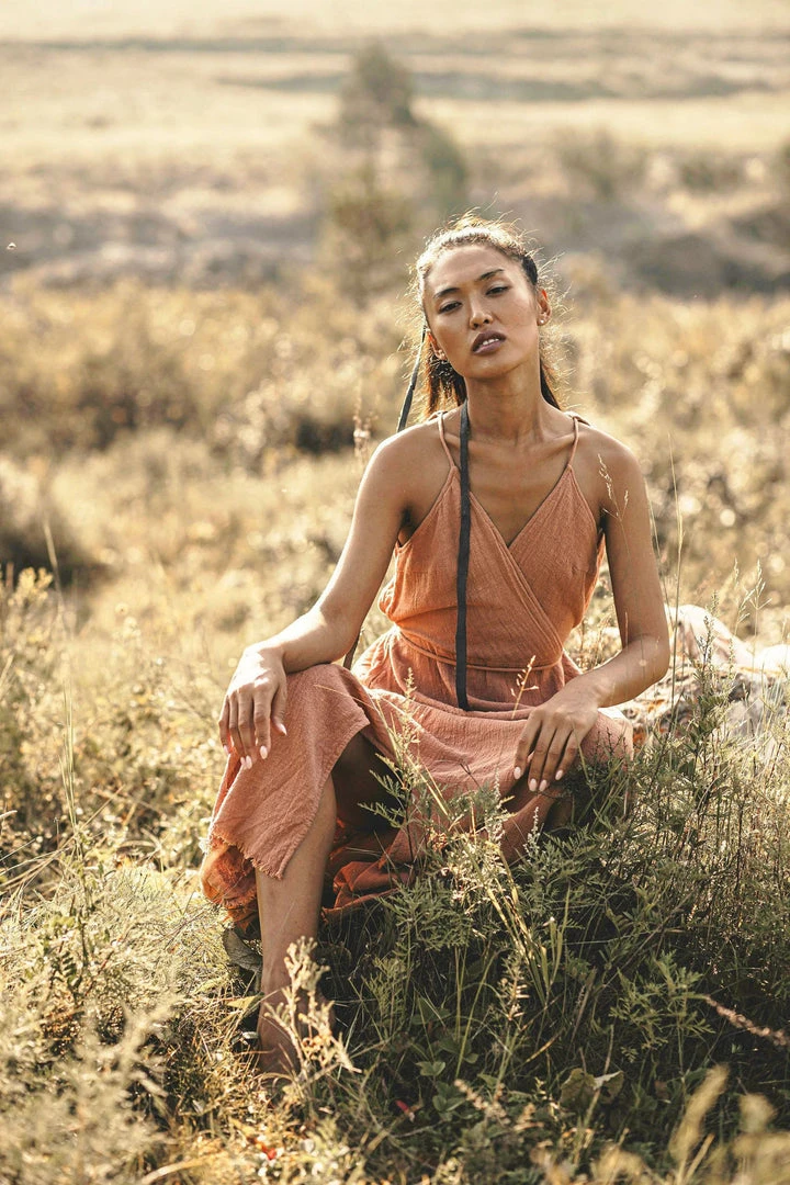 Eddie Organic Cotton Dresses Dusty Pink Boho Bridesmaid Dress • Open Back Elegant Dress 10 Eddie Organic Cotton Dresses Dusty Pink Boho Bridesmaid Dress • Open Back Elegant Dress