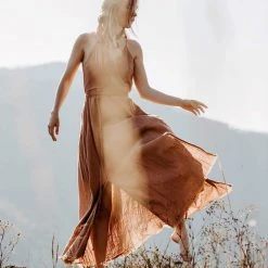 Eddie Organic Cotton Dresses Dusty Pink Boho Bridesmaid Dress • Open Back Elegant Dress 19 Eddie Organic Cotton Dresses Dusty Pink Boho Bridesmaid Dress • Open Back Elegant Dress