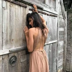 Eddie Organic Cotton Dresses Dusty Pink Boho Bridesmaid Dress • Open Back Elegant Dress 26 Eddie Organic Cotton Dresses Dusty Pink Boho Bridesmaid Dress • Open Back Elegant Dress