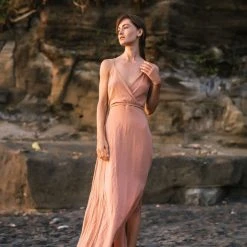 Eddie Organic Cotton Dresses Dusty Pink Boho Bridesmaid Dress • Open Back Elegant Dress 22 Eddie Organic Cotton Dresses Dusty Pink Boho Bridesmaid Dress • Open Back Elegant Dress