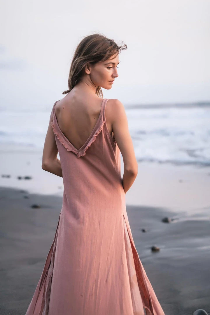 Stop List Rose Bridesmaid Dress • Midi Pink Casual Dress
