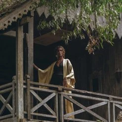 Jimmy Boho Golden Silk Kimono Cover Up • Wide Sleeve Bohemian Cardigan Silk Garments