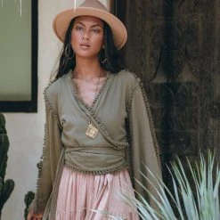 Jimmy New Collection Boho Kimono Top • Organic Goddess Top • Wide Sleeve Wrap Top