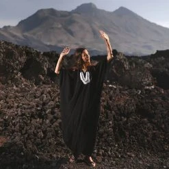 Stop List Organic Cotton Kaftan Dress Plus Size