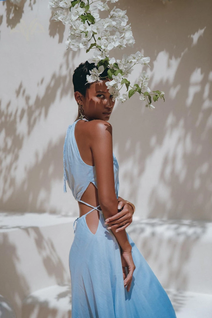 Jimmy Boho Dress • Open Back Belly Dress • Organically Dyed Adjustable Dress