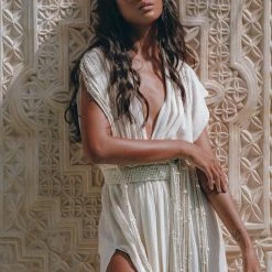 Jimmy Boho Goddess Dress • Off-White Macrame Dress • Organic Wedding Dress New Collection