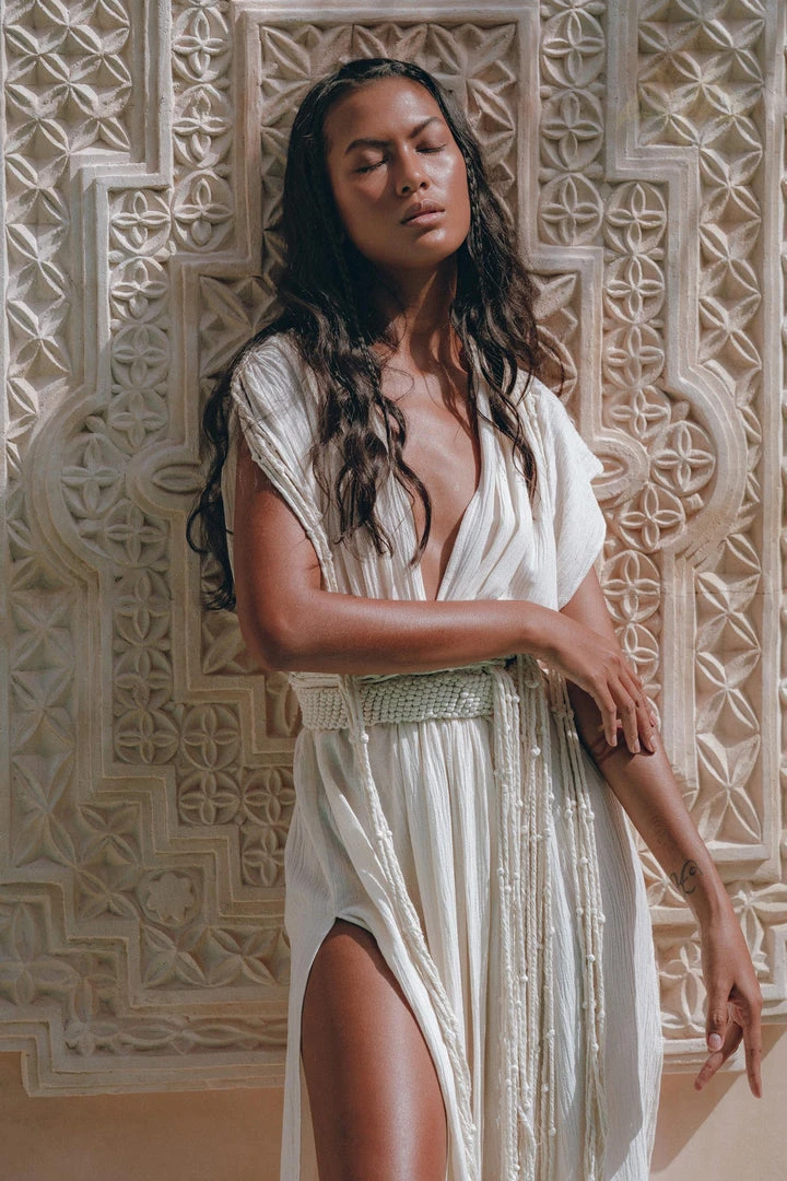 Jimmy Boho Goddess Dress • Off-White Macrame Dress • Organic Wedding Dress New Collection