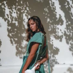 Jimmy New Collection Organic Dress • Boho Wedding Dress • Botanically Dyed Turquoise Dress