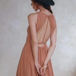 Eddie Organic Cotton Dresses Dusty Pink Boho Bridesmaid Dress • Open Back Elegant Dress 30 Eddie Organic Cotton Dresses Dusty Pink Boho Bridesmaid Dress • Open Back Elegant Dress